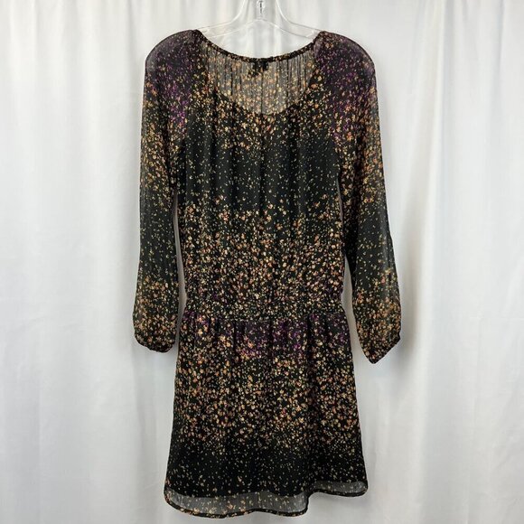 Jessica Simpson Women’s Long Sleeve Boho Dress Drop Elastic Waist Floral Print S - Picture 6 of 8